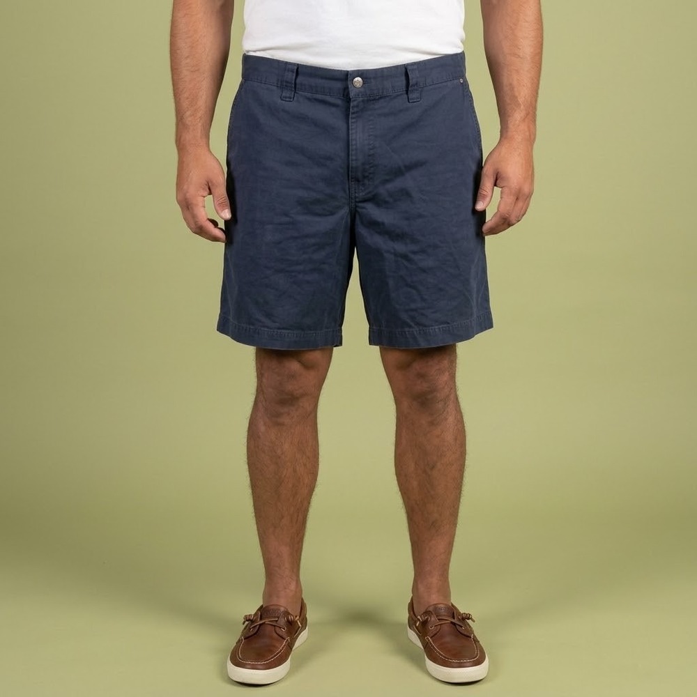 Columbia Shorts Mens 38 Blue Chino Walk Hiking Outdoor Casual Cotton EUC